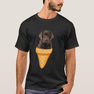 Camiseta Sorvete Cone Chocolate Labrador Retriever Cachorro