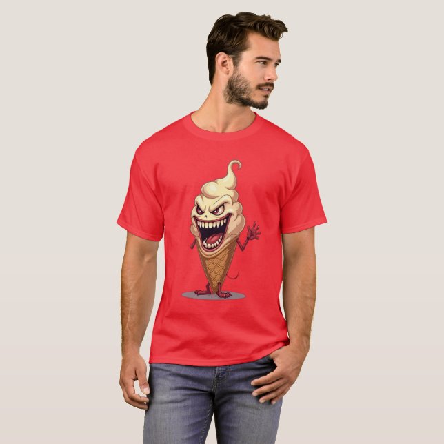 Camiseta SORVETE CONE de Monstros de comida (Frente Completa)