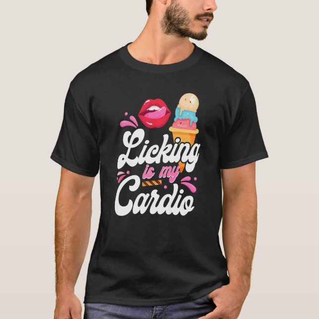 Camiseta Sorvete Cone Licenciamento É Meu Cardio (Frente)