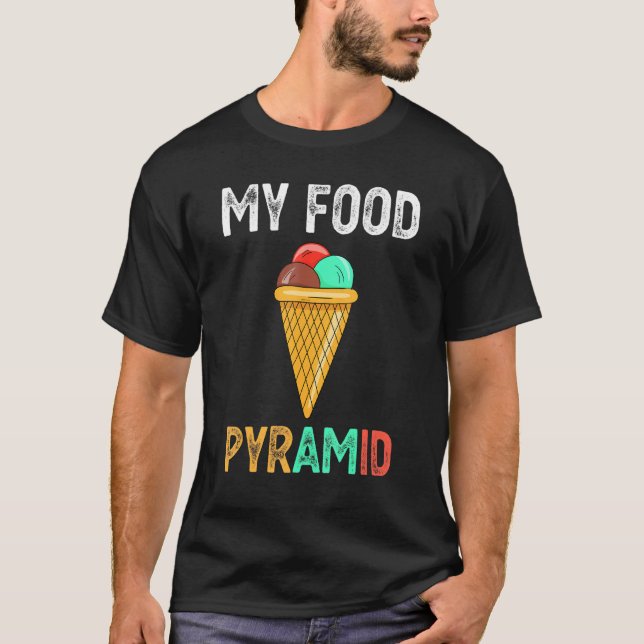 Camiseta Sorvete Cone My Comida Pirâmide Summer Sorvete 1 (Frente)