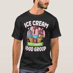 Camiseta Sorvete Cone Popsicle Sorvete É Meu F Favorito