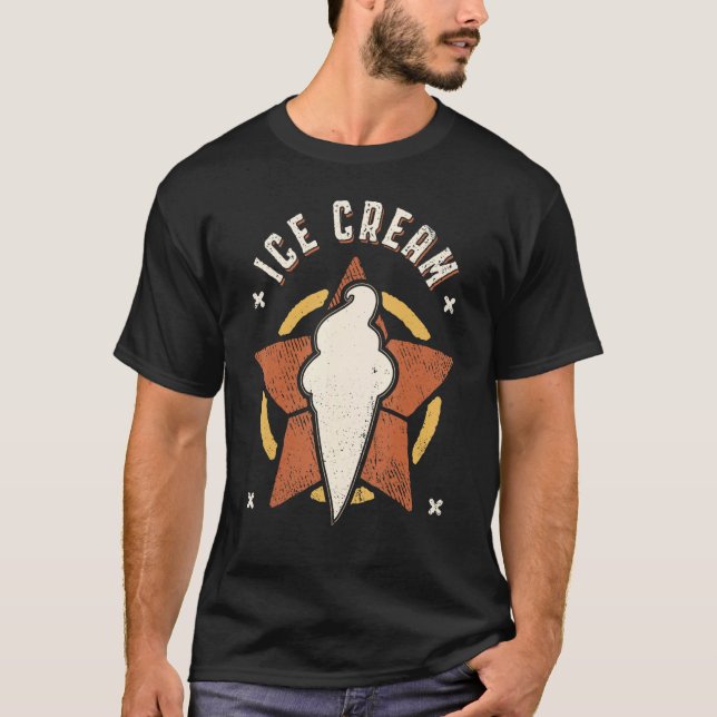 Camiseta Sorvete Cone Vintage Retro Classic (Frente)