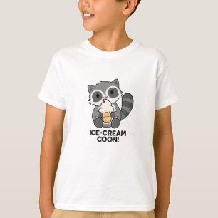 Camiseta Sorvete Coon Funny Animal Racoon Pun