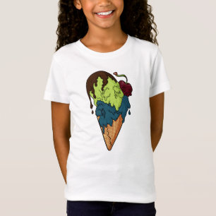 Camiseta Sorvete Crânio Misterioso e Doce