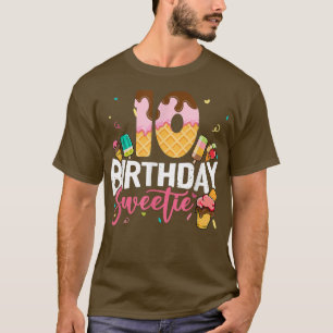 Camiseta Sorvete de 10 anos, 10º aniversário, Bons, Anivers