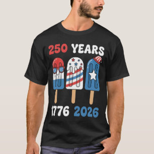 Camiseta Sorvete de 250 anos 1776 2026 4 de julho