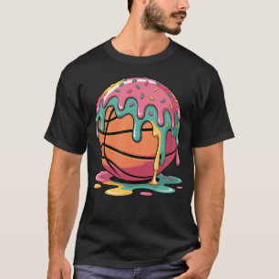 Camiseta Sorvete De Basquete Colorido Derretendo Gelo