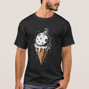 Camiseta Sorvete de Baunilha Cute Astronaut Lua em Wafer Co