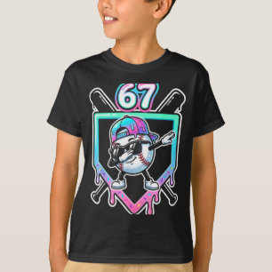 Camiseta Sorvete de Beisebol Drip 67 Jogador Dabbing Seis S