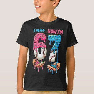 Camiseta Sorvete de Beisebol Eu Tinha 6 Agora Tenho 7 Engra