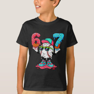Camiseta Sorvete De Beisebol Gotejamento Número 67 Jogador
