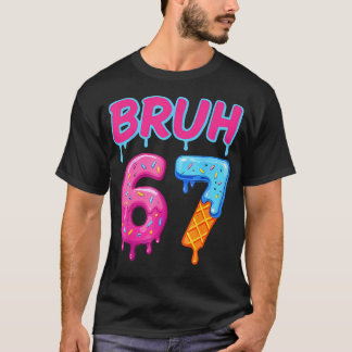 Camiseta Sorvete De Beisebol Gotejamento Número 67 Jogador 