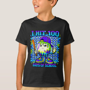 Camiseta Sorvete De Beisebol Gping 100 Dias De Escola Menin