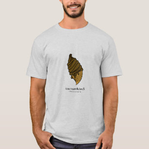 Camiseta Sorvete de Chocolate Castanho Cone icecreamliciou 