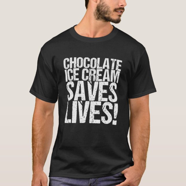 Camiseta Sorvete De Chocolate Salva Vidas! (Frente)