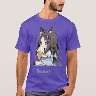 Camiseta Sorvete de comida Chibi