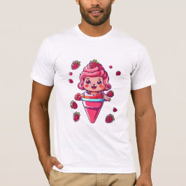 Camiseta Sorvete de framboesa Kawaii
