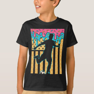 Camiseta Sorvete de Futebol Gotejamento Meninos Jogadores J