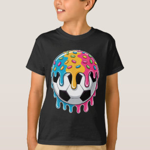Camiseta Sorvete de Futebol Meninos Futebol Gotejamento Com
