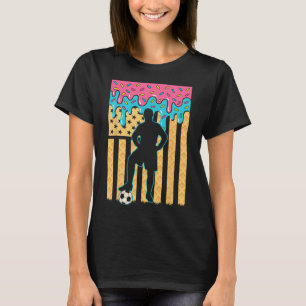 Camiseta Sorvete de futebol meninos jogadores jovens fã Ame
