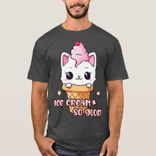 Camiseta Sorvete De Gato De Gato Tão Bom