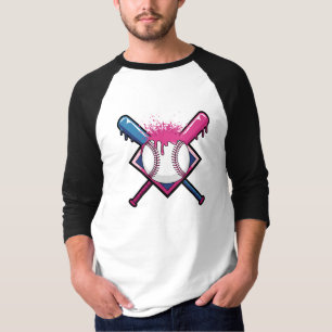 Camiseta Sorvete de Gotejamento de Beisebol Amante de Beise