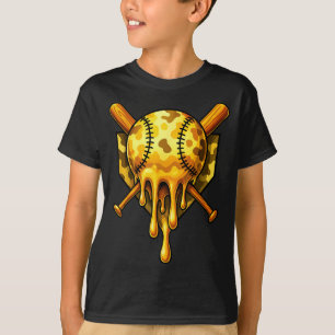 Camiseta Sorvete de gotejamento de beisebol Camo Design Leg