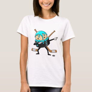 Camiseta Sorvete de Gotejamento de Disco de Hockey para Cri
