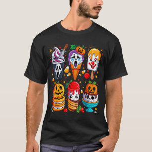 Camiseta Sorvete de Halloween de Verão de Filme de Terror