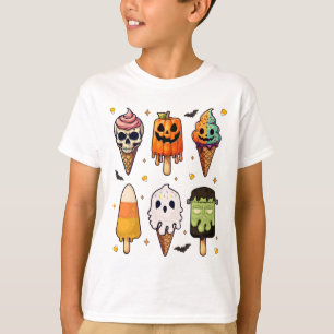 Camiseta Sorvete de Halloween dos Filmes de terror
