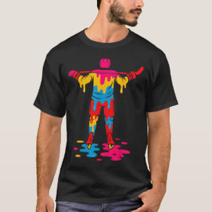 Camiseta Sorvete de Hockey Gotejamento Meninos Meninas Hóqu