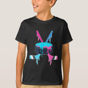 Camiseta Sorvete De Hockey No Gelo Gotejamento Granulado Pl
