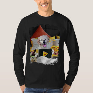 Camiseta Sorvete de Laptop de Cães de Retriever Nachos G