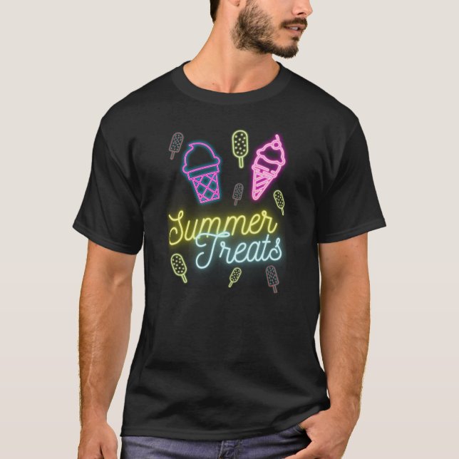 Camiseta Sorvete de Neon Lights de Verão (Frente)