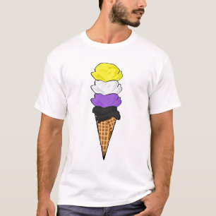 Camiseta Sorvete de orgulho não binário