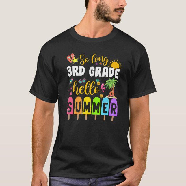 Camiseta Sorvete de picolé de verão de 3º grau (Frente)