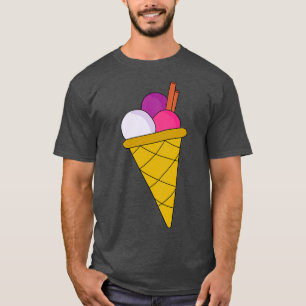 Camiseta Sorvete de três bolas delicioso