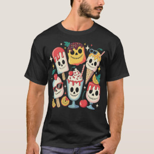 Camiseta Sorvete de Verão de Filme de Terror Halloween S