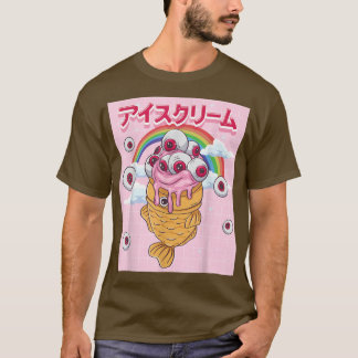 Camiseta Sorvete de Weirdcore Aestic Kawaii Taiyaki Cone