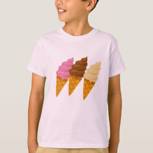 Camiseta Sorvete Delicioso de Estilo de Cartoon