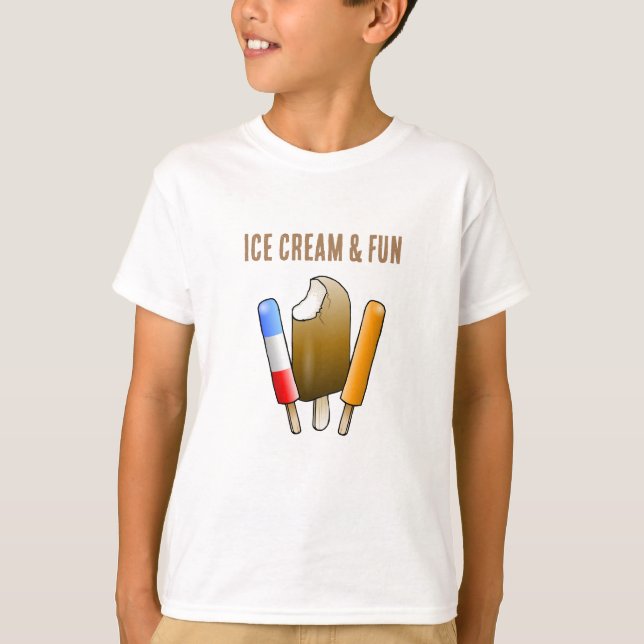 Camiseta Sorvete & Diversão de Aniversário (Frente)