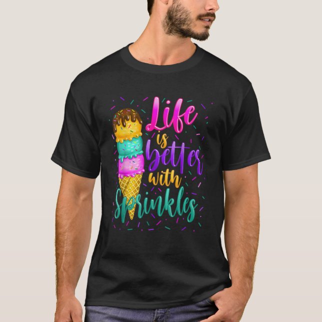 Camiseta Sorvete Doce Com Sprinkle (Frente)