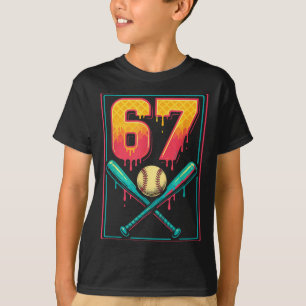 Camiseta Sorvete Drip Beisebol Coisas 67 Meme Geração Alpha