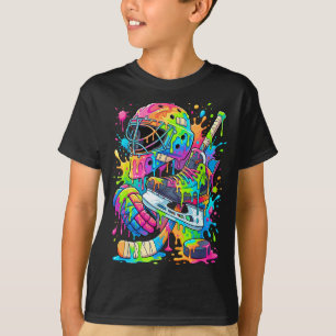 Camiseta Sorvete Drip de Jogador de Hóquei Pingando Meninos