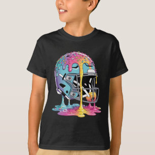 Camiseta Sorvete Drip Futebol Coisas Meninos Qb Rb Lineman