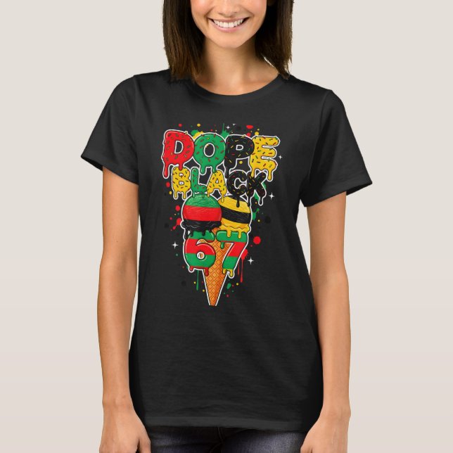 Camiseta Sorvete Drip Six Seven Meme 6 7 Mês da História Ne (Frente)
