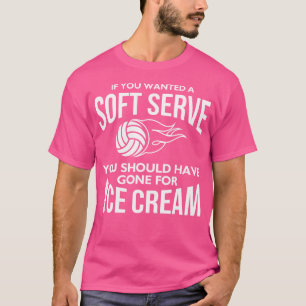 Camiseta Sorvete Engraçado de Voleibol Soft Serve