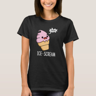 Camiseta Sorvete Engraçado Gritar de gelo Cone Pun Dark BG