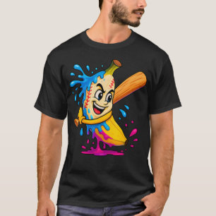Camiseta Sorvete Esportivo de Banana Engraçada com Gotejame