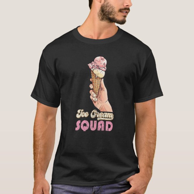 Camiseta Sorvete Esquadrão Aspas Sorvete Cone (Frente)